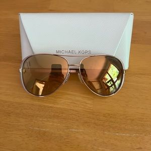Michael Kors MK5004 Chelsea Aviator Sunglasses in Rose Gold
